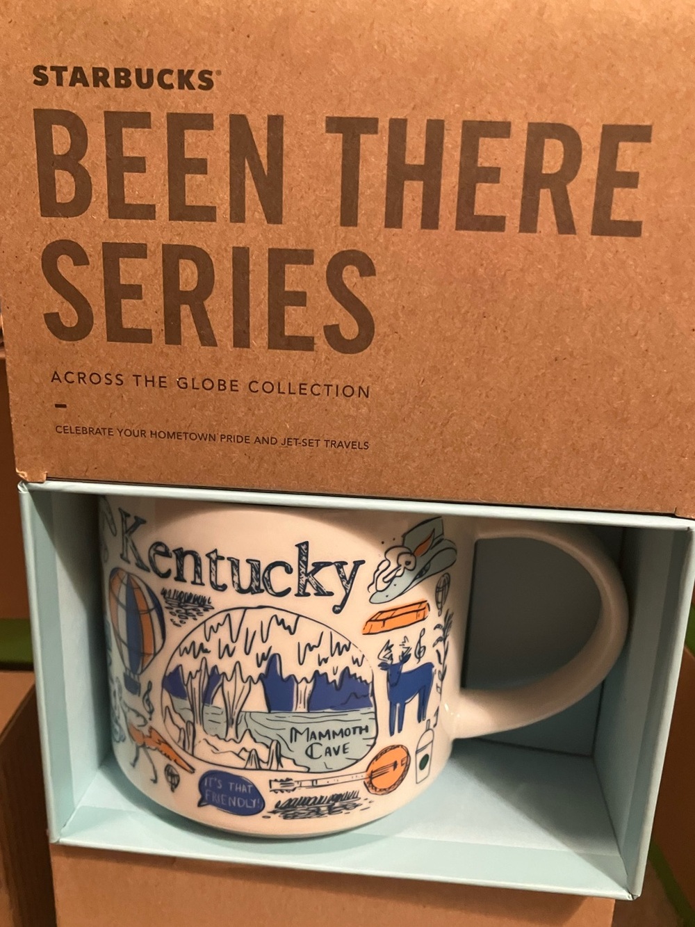 Starbucks Been There Series Kentucky White Mug with Blue Accents